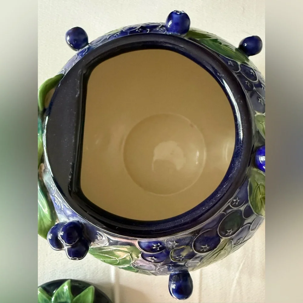 Blue Sky Clay Works blueberry teapot vintage 2004